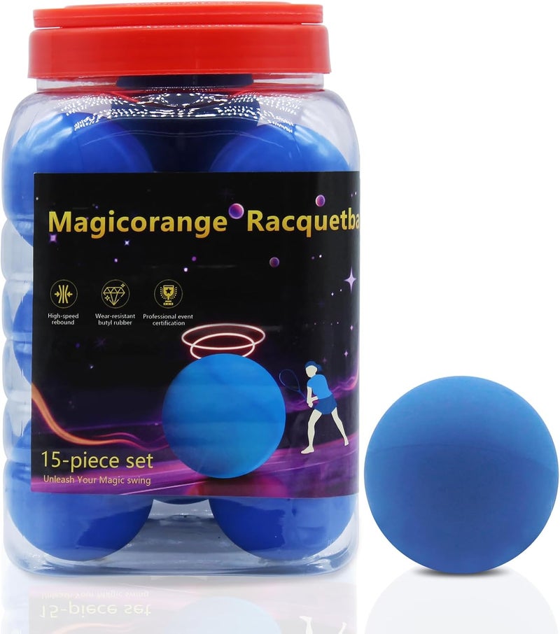 Magicorange 15 Pack Racquetball Multi Colored Racquetballs High Bounce Rubber Racquetballs - Image 1